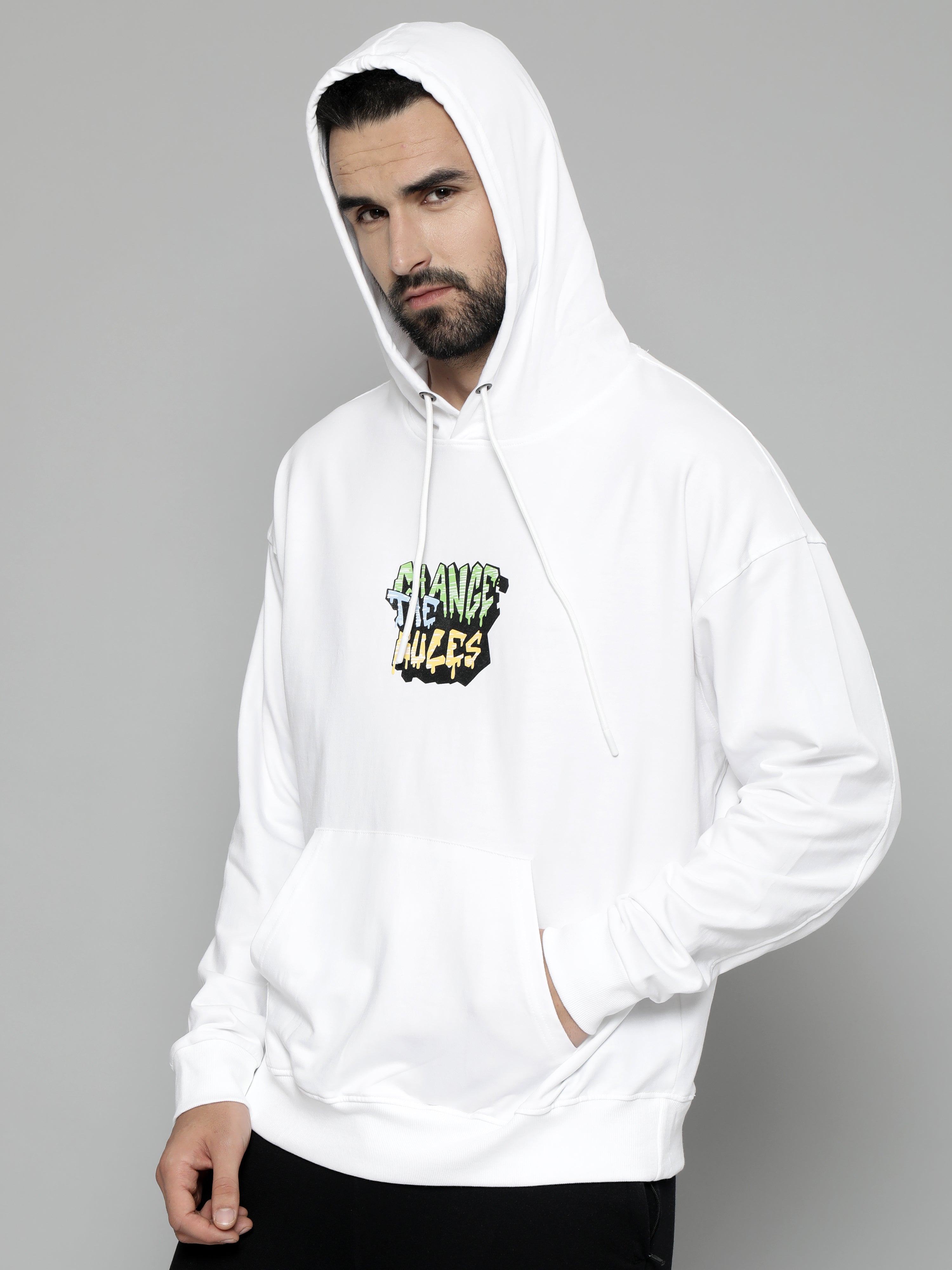 Be The authentic Change (White Hoodie)