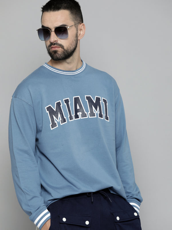 Miami Denim Blue Full Sleeve T-Shirt