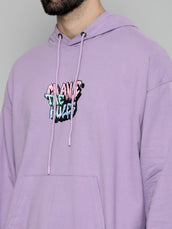 Change Rules Lavender Loose fit Full Sleeve Sweatshirt