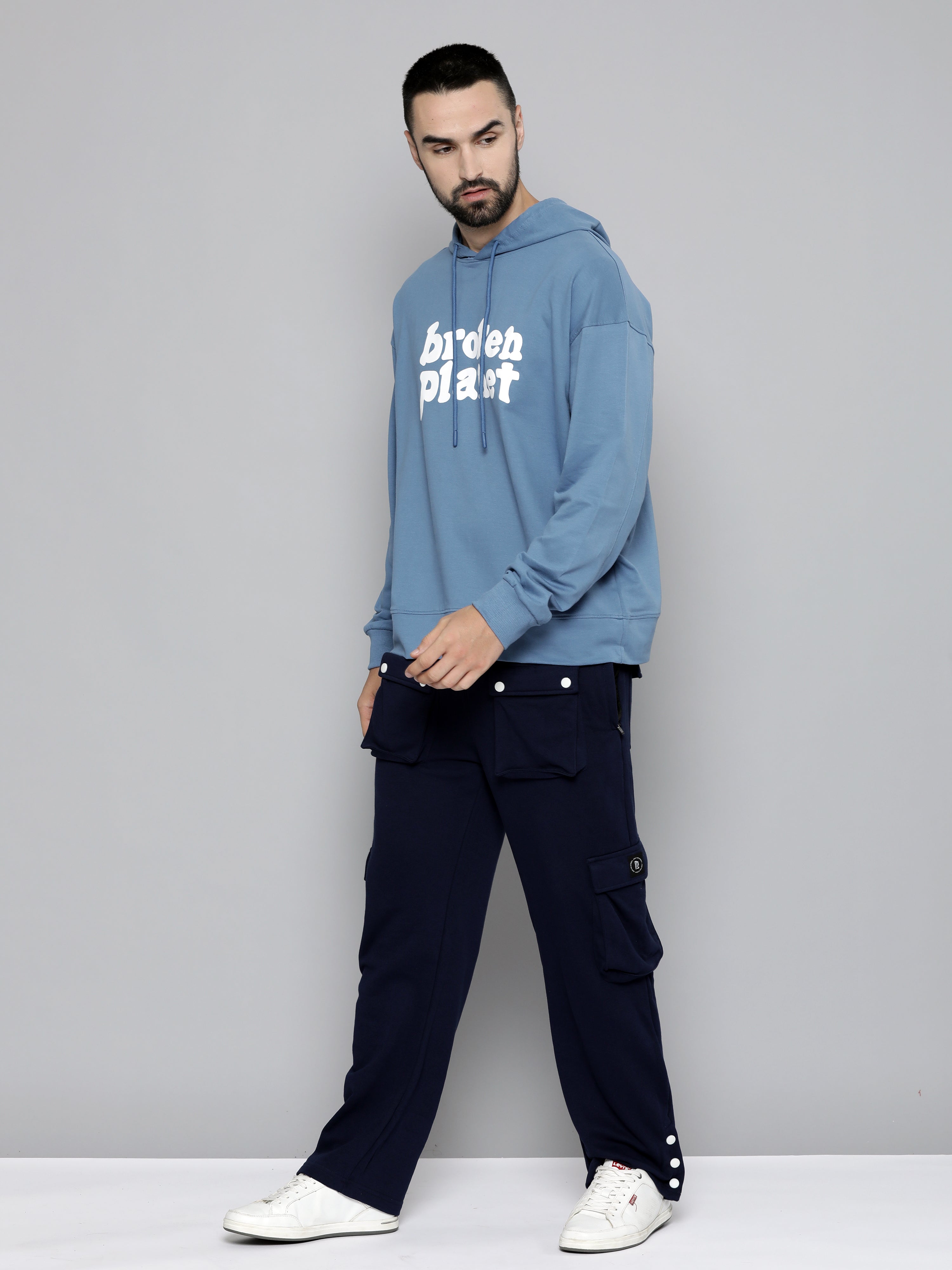 Broken Planet Denim Blue Sweatshirt