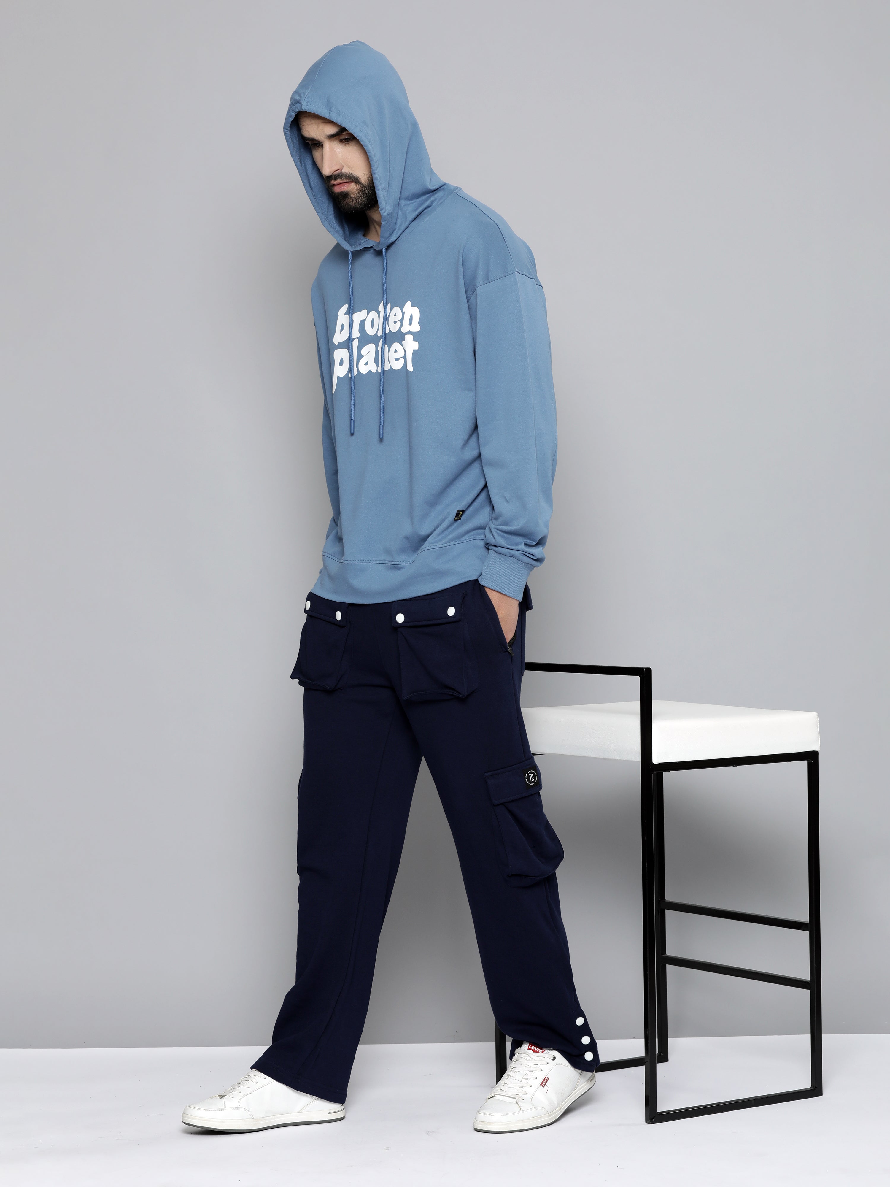 Broken Planet Denim Blue Sweatshirt