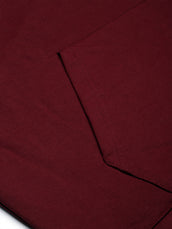 Burgundy Loose fit Full Sleeve Sweatshirt