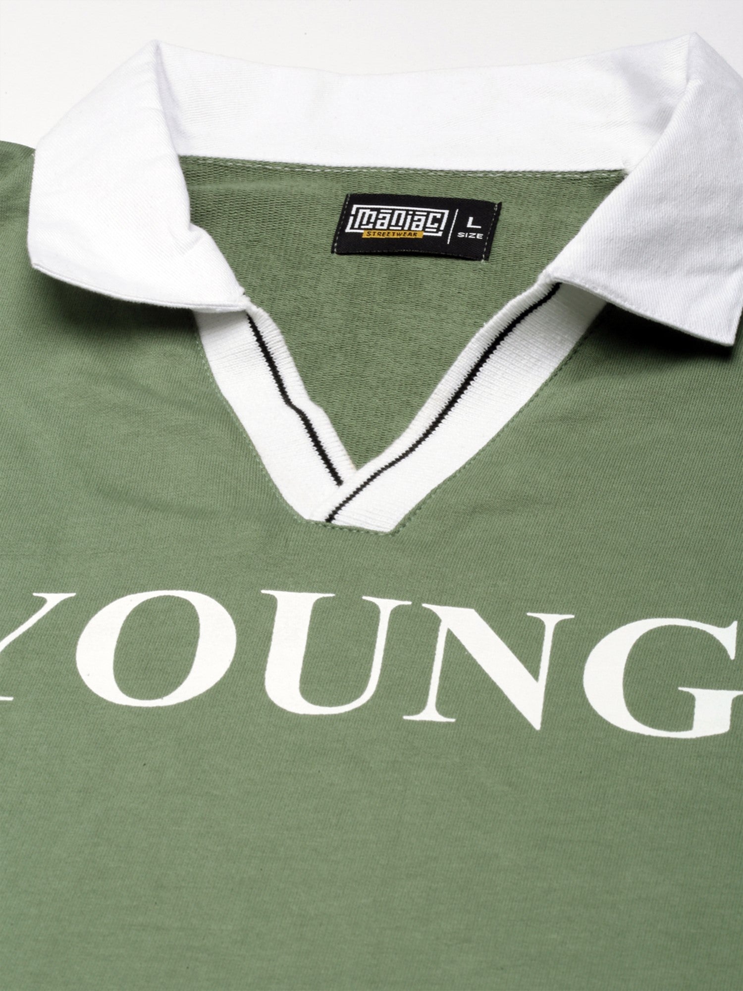 Young Hunter Green Fullsleeve Polo T-shirt