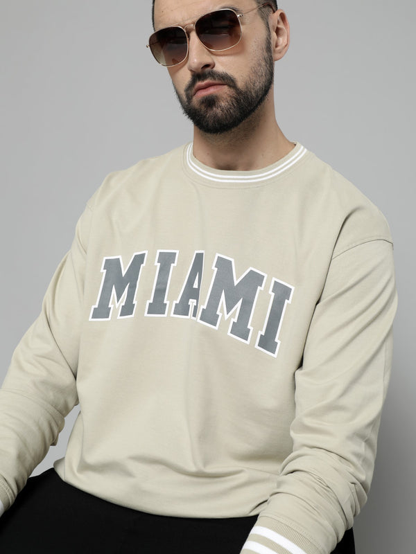 Miami Beige Full Sleeve T-Shirt