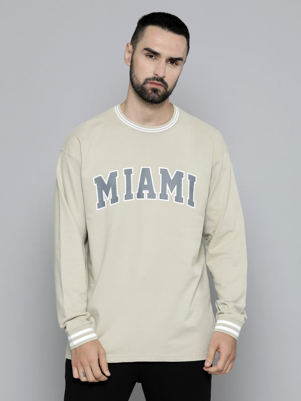 Miami Beige Full Sleeve T-Shirt