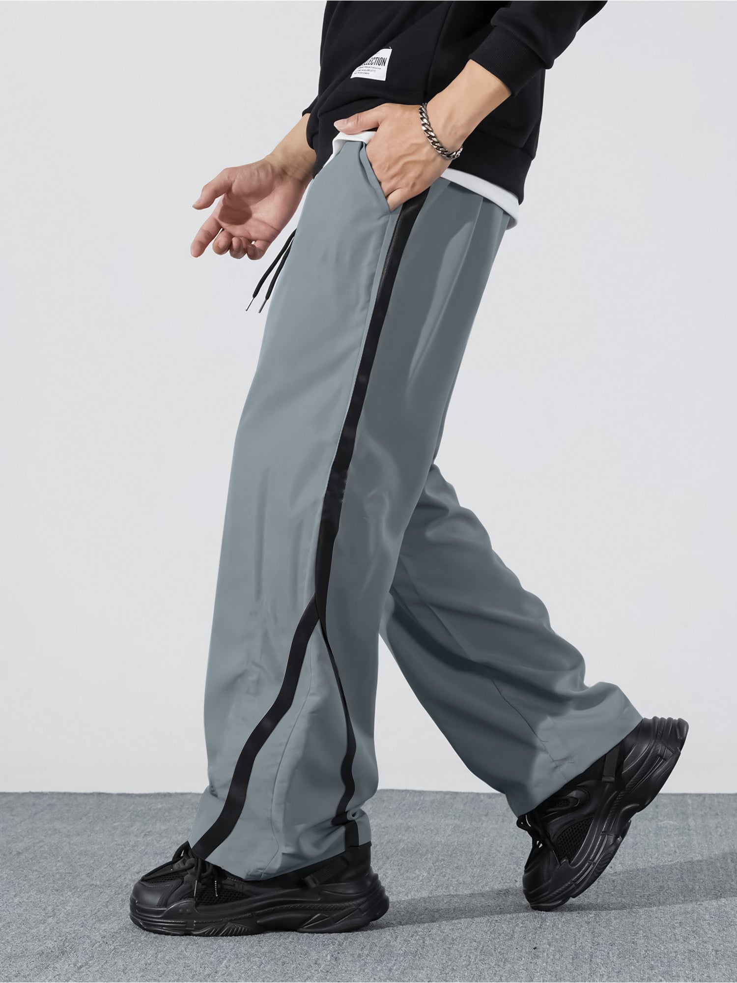 Cozemod Light Grey Baggy Fit Pant