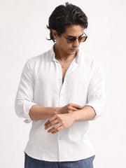 Super Twill White Full Sleeve Shirt