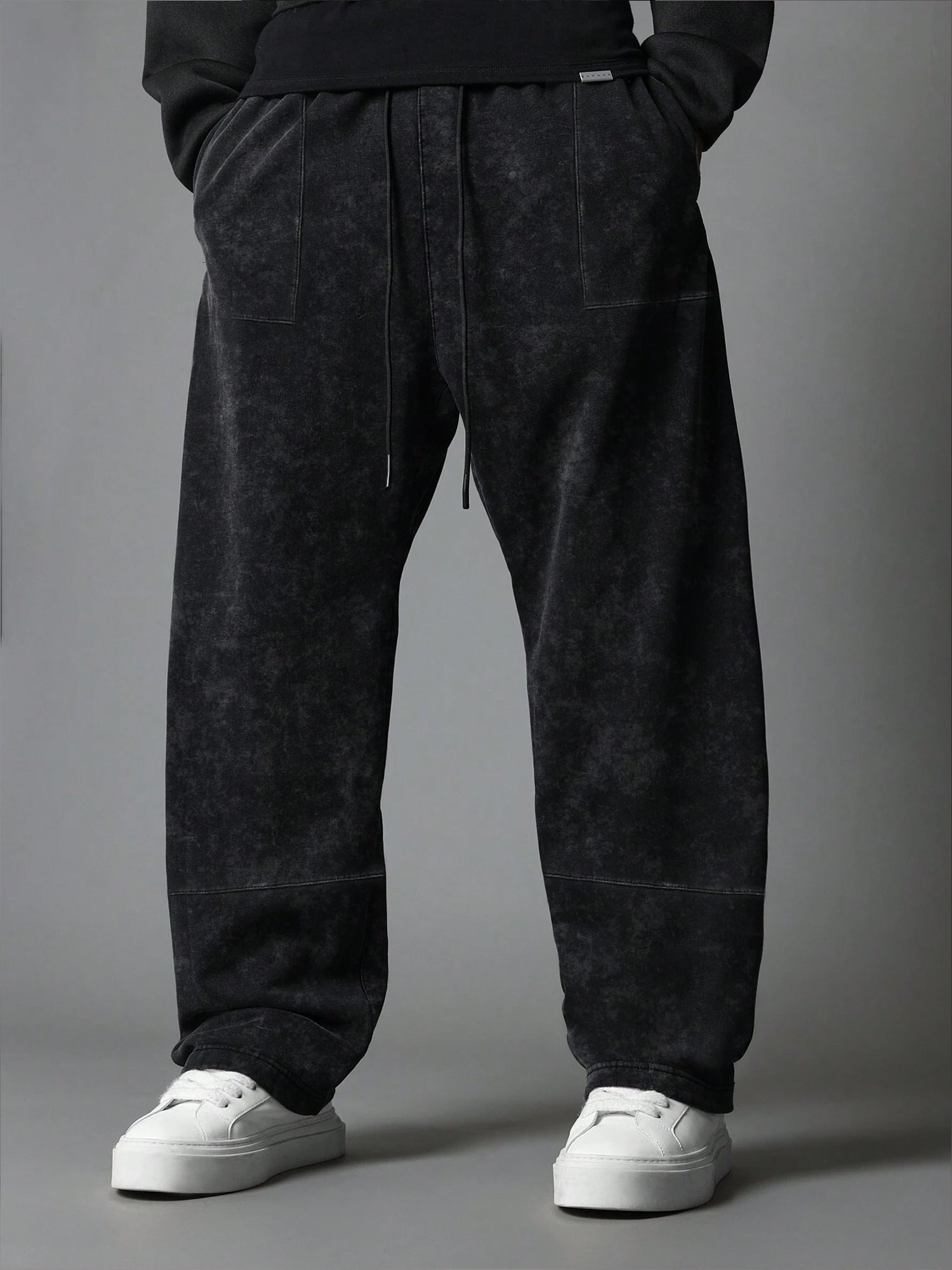 Optic Acid Wash Black Baggy Fit Pant