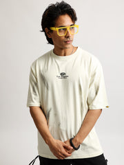 Los Angles Cream Half Sleeve T-Shirt
