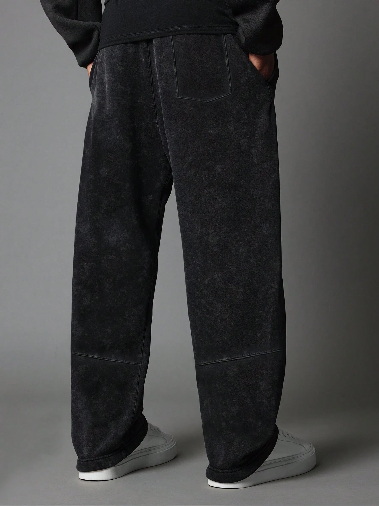 Optic Acid Wash Black Baggy Fit Pant