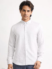 Super Twill White Full Sleeve Shirt