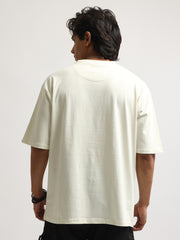 Los Angles Cream Half Sleeve T-Shirt