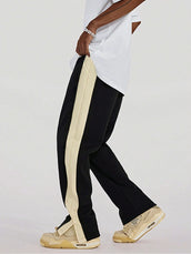 Black baggy side core pants for men - view 2