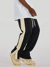 Black baggy side core pants for men - view 3
