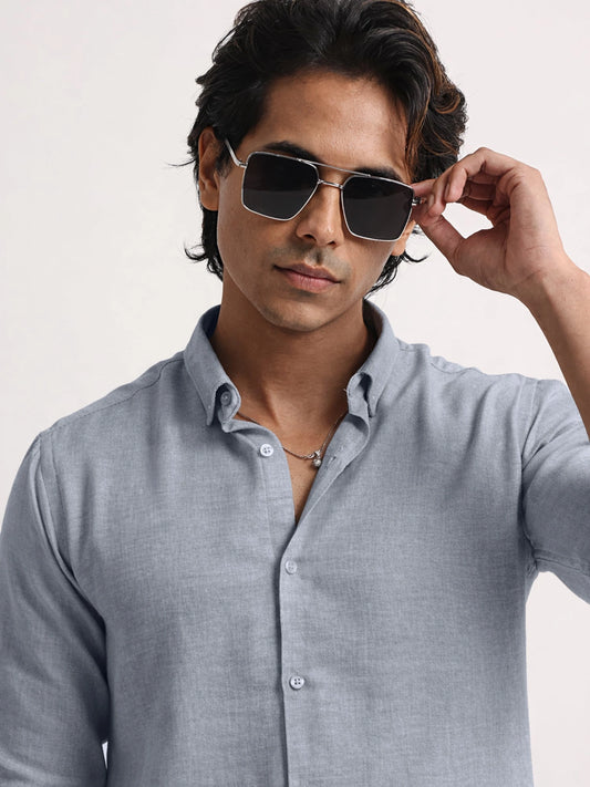 Super Twill Light Blue Full Sleeve Shirt