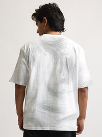 Inksplatter White Half Sleeve T-Shirt