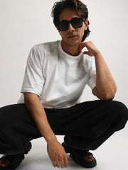 Inksplatter White Half Sleeve T-Shirt