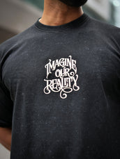 Vintage Acid Wash Black Half Sleeve T-Shirt