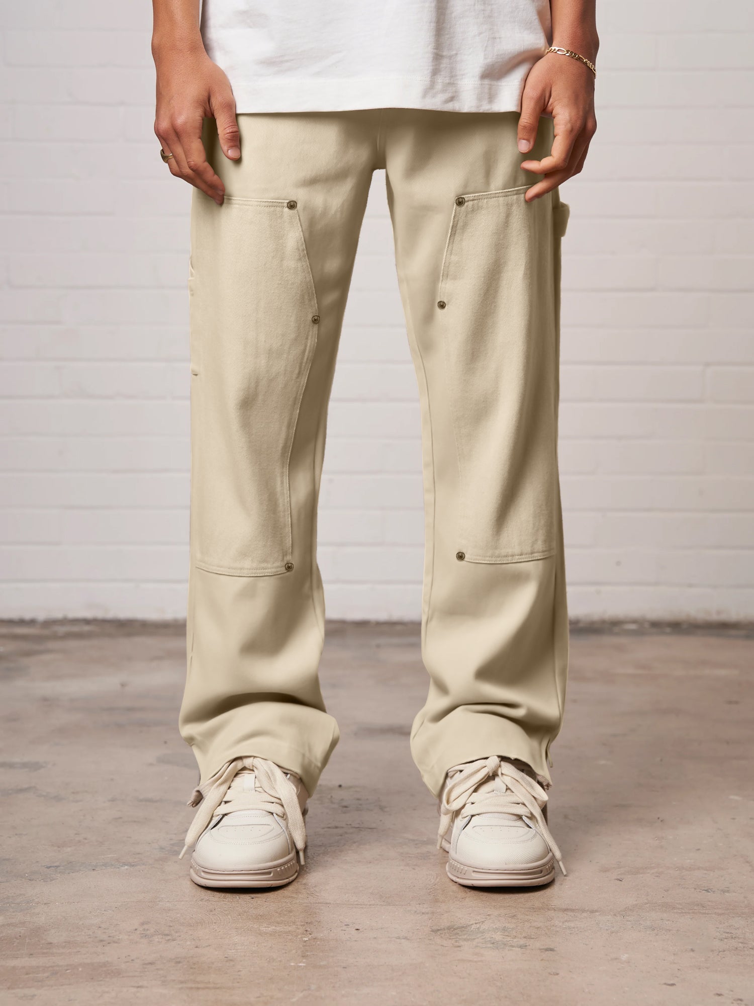 Studded Biscuit Baggy Fit Pant