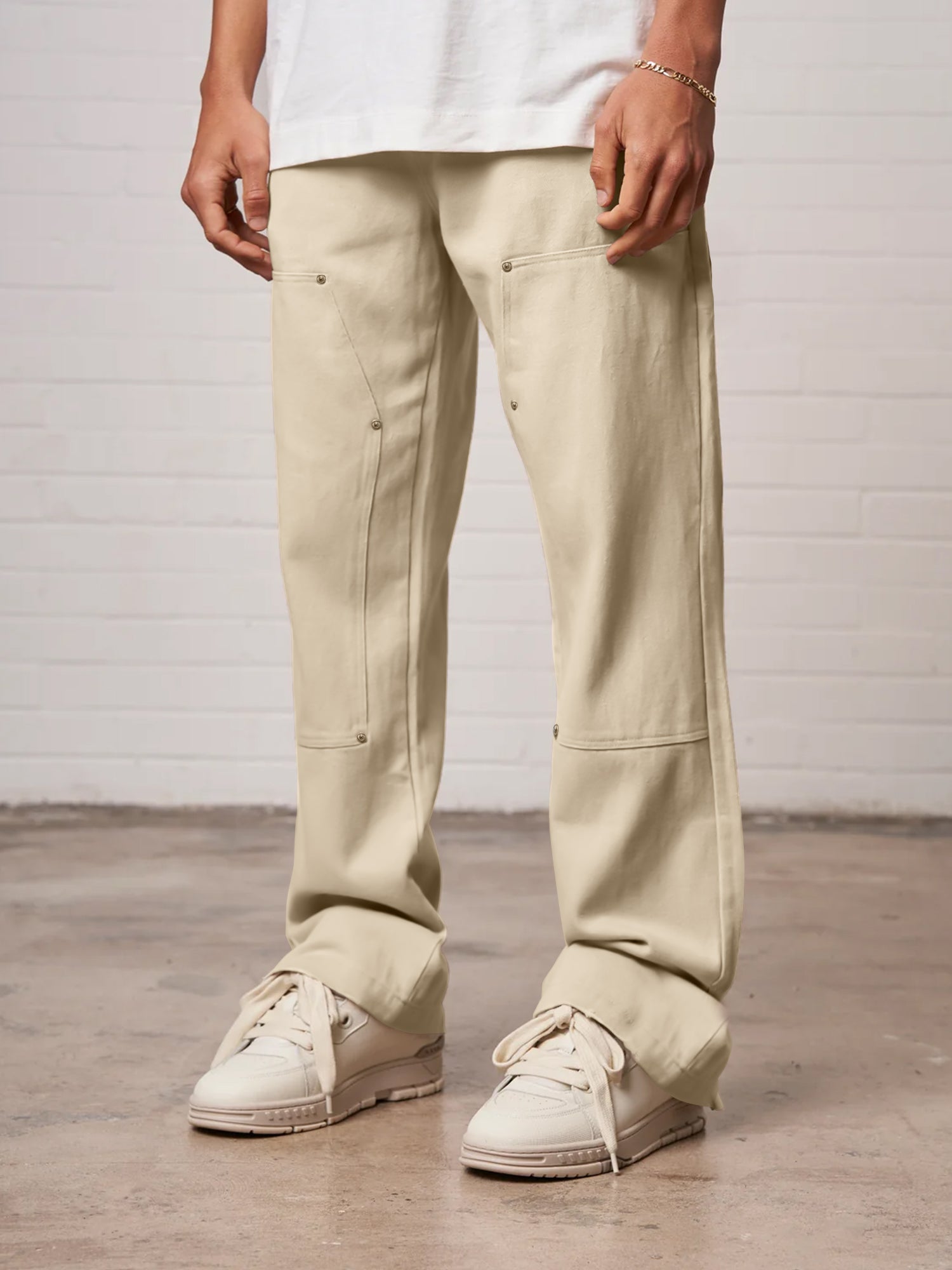 Studded Biscuit Baggy Fit Pant