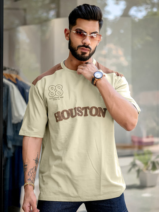Houston Brown Half Sleeve T-Shirt