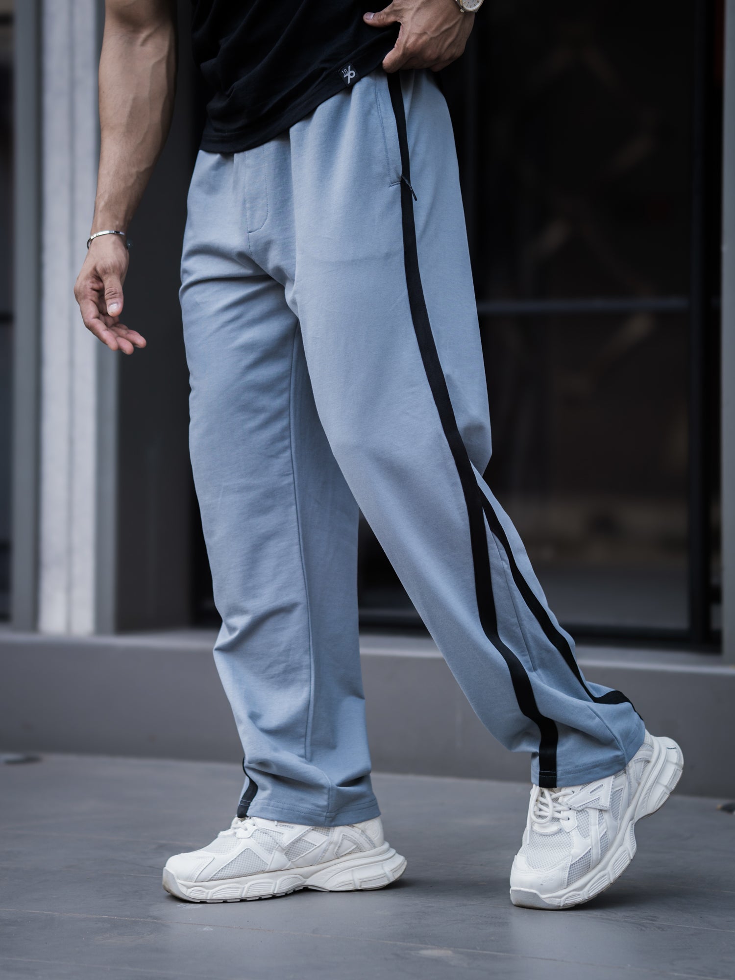 Cozemod Light Grey Baggy Fit Pant