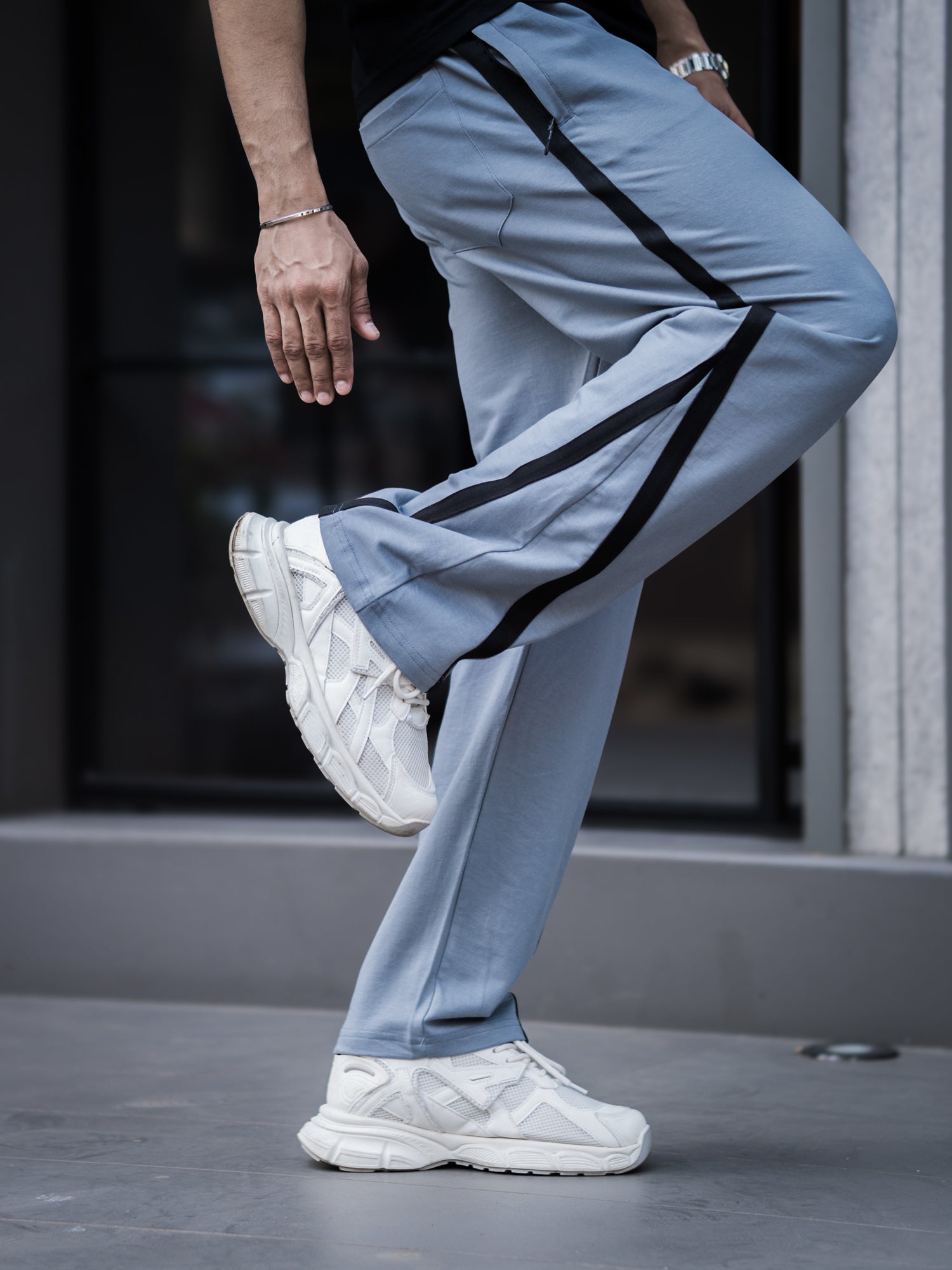 Cozemod Light Grey Baggy Fit Pant