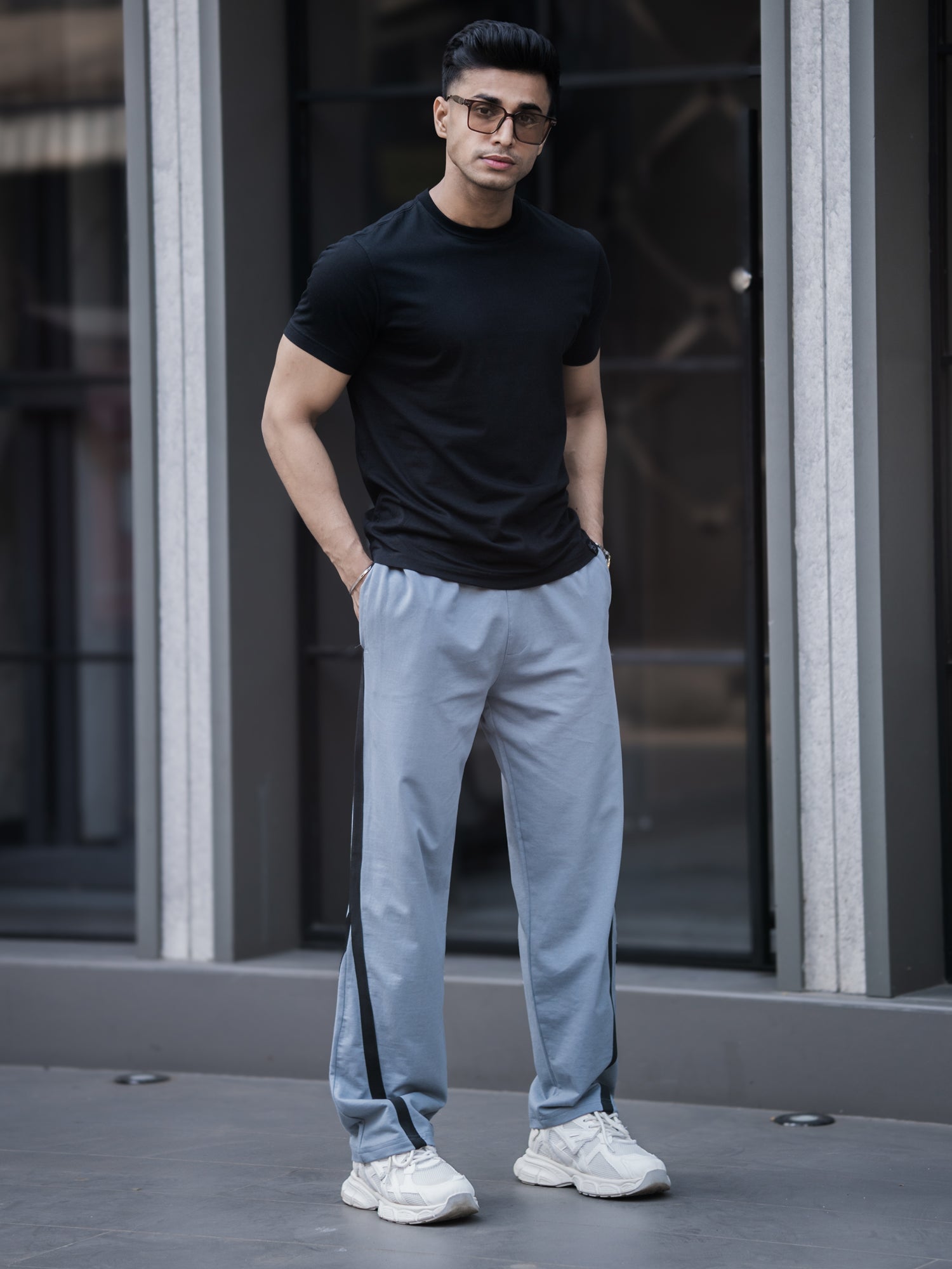 Cozemod Light Grey Baggy Fit Pant