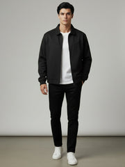 V Panel Black Full Sleeve Shacket