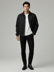 V Panel Black Full Sleeve Shacket