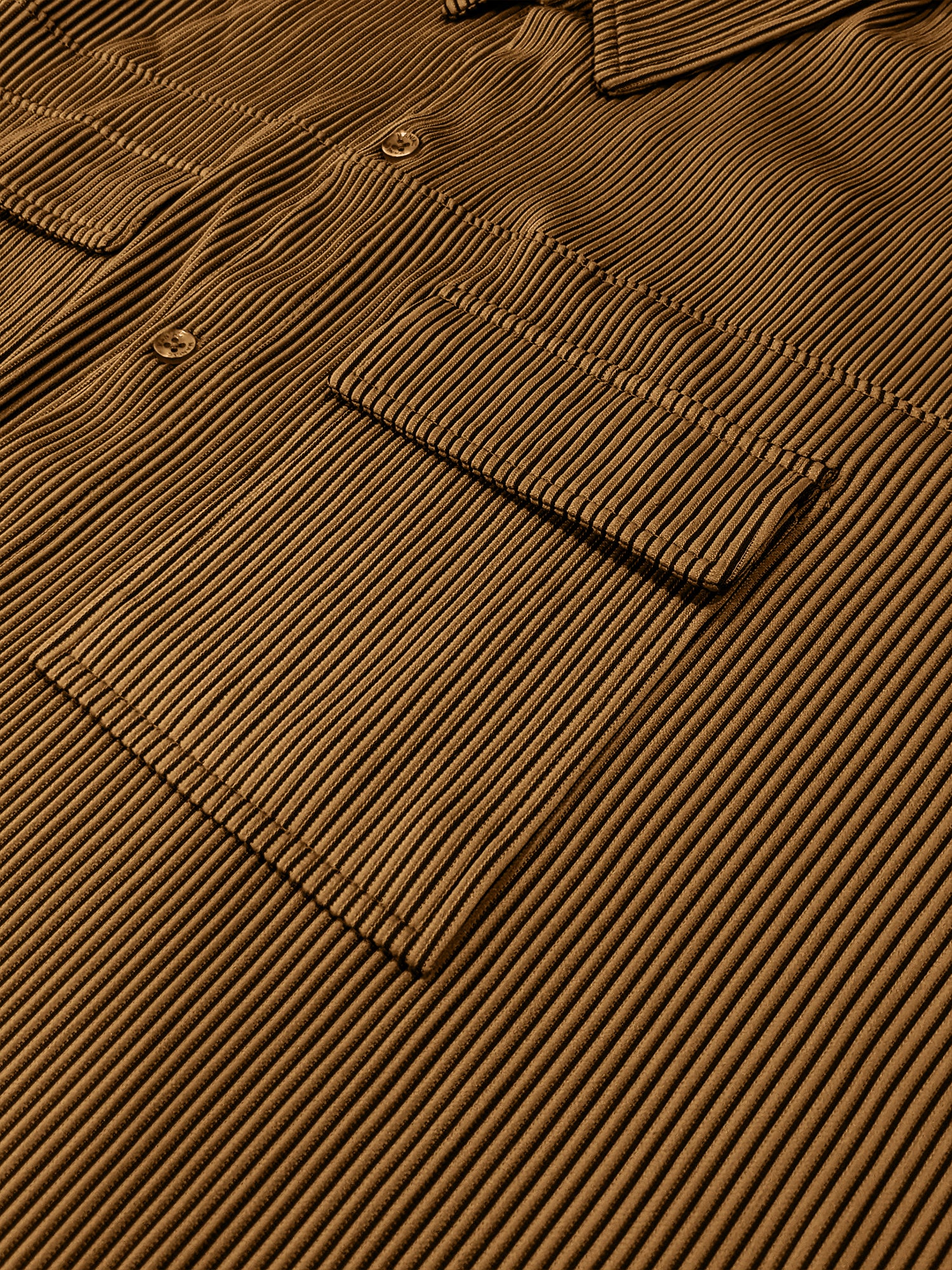 Stripe Textured Brown Full Sleeve Shirt