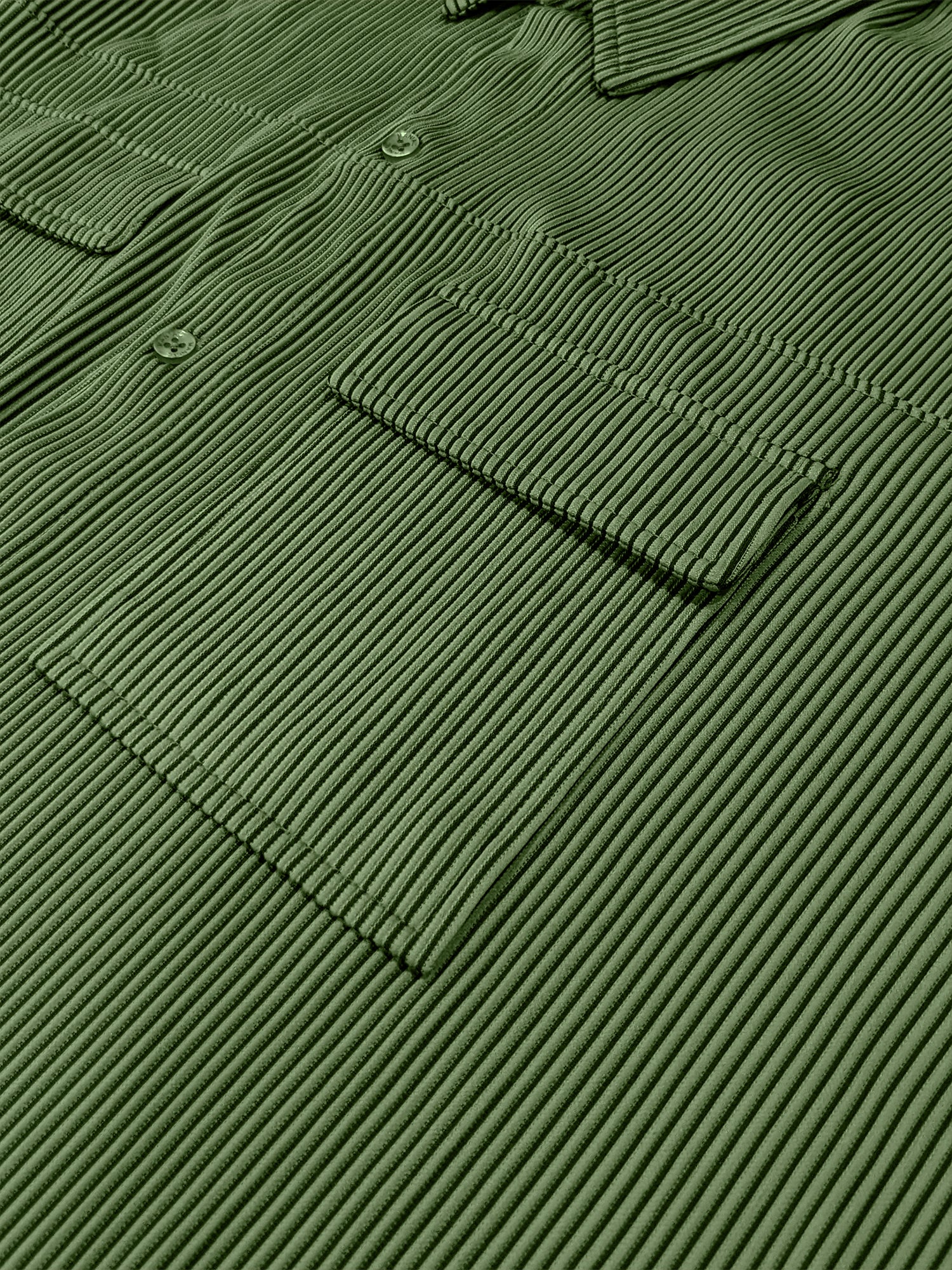 Stripe Textured Olive Full Sleeve Shirt