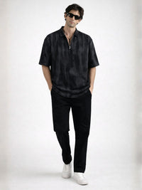 Fadeform Black Half Sleeve Polo T-Shirt