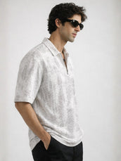 Fadeform White Half Sleeve Polo T-Shirt