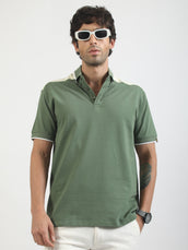 Liberte Hunter Green Half Sleeve Polo T-Shirt
