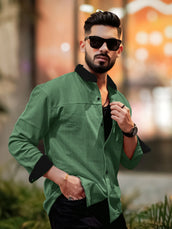 Brooklyn Knit Berly Green Full Sleeve Shirt