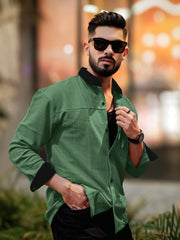 Brooklyn Knit Berly Green Full Sleeve Shirt