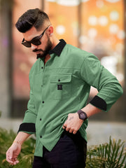 Brooklyn Knit Berly Green Full Sleeve Shirt