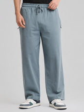 Canvas Baggy Fit Light Grey Track Pant