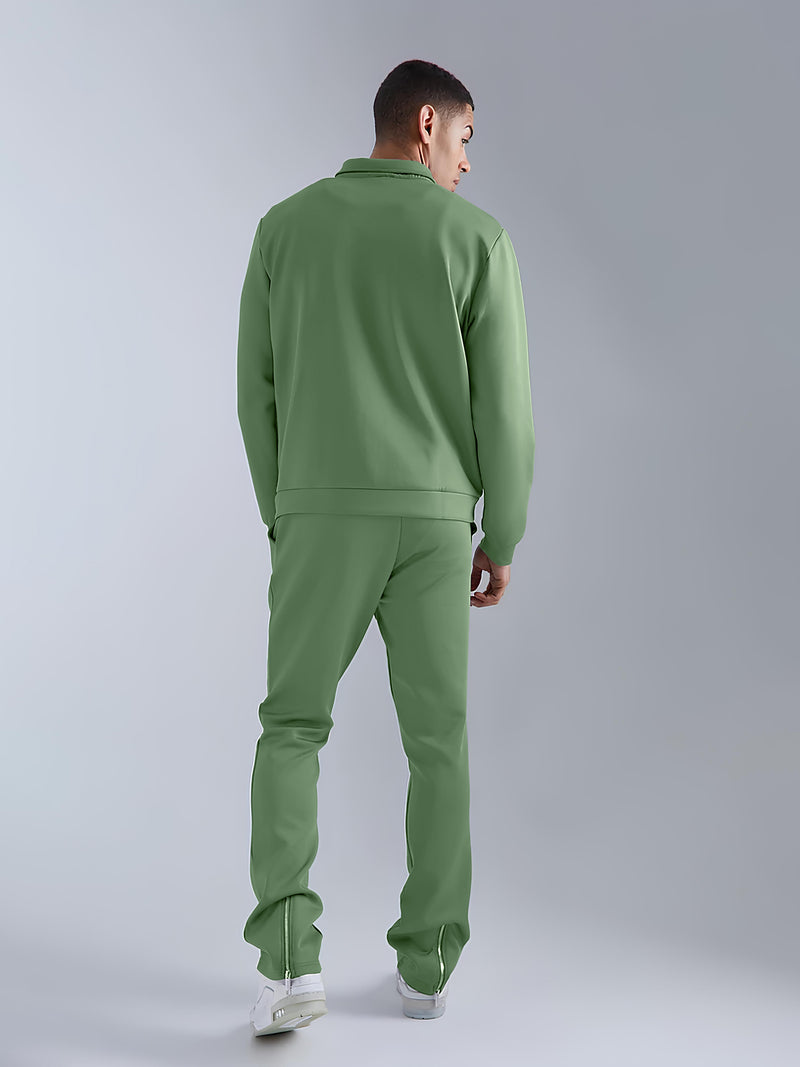 Solid Hunter Green Jacket and Jogger Cozy Cut Co-Ords