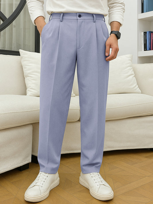 Korean Light Grey Elastic Trouser