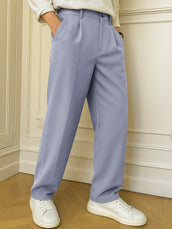 Korean Light Grey Elastic Trouser