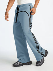 Baggy Fit Side Taped Light Grey Pant