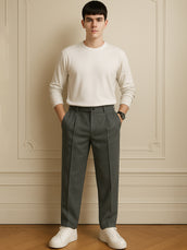 Korean Mist Green Elastic Trouser