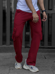 Streetstyle Burgundy Baggy fit Cargo Pant