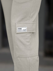 Solid Light Grey Baggy Fit Cargo