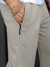 Solid Light Grey Baggy Fit Cargo