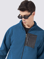 Solid Teal Blue Full Sleeve Shacket