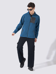 Solid Teal Blue Full Sleeve Shacket