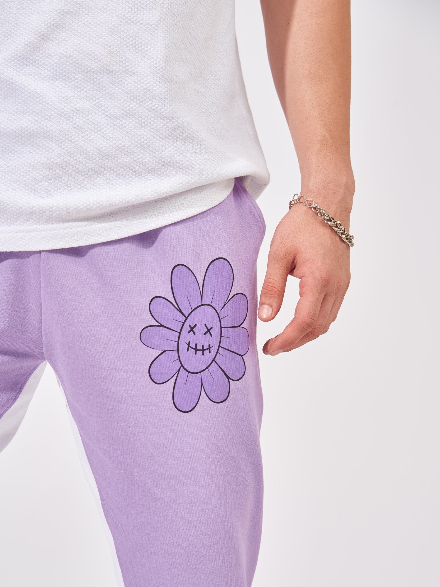 Retro Lavender Bell Bottom Jogger